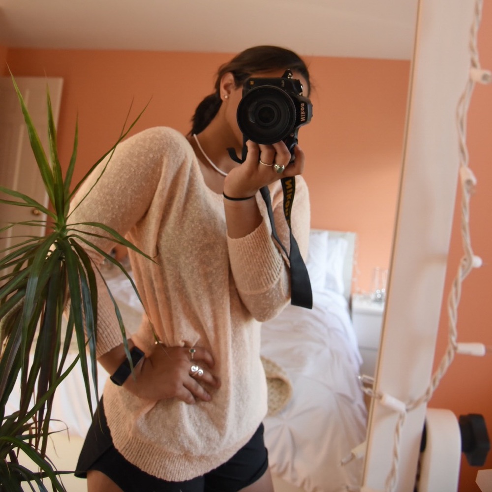 SHEER CORAL SWEATER